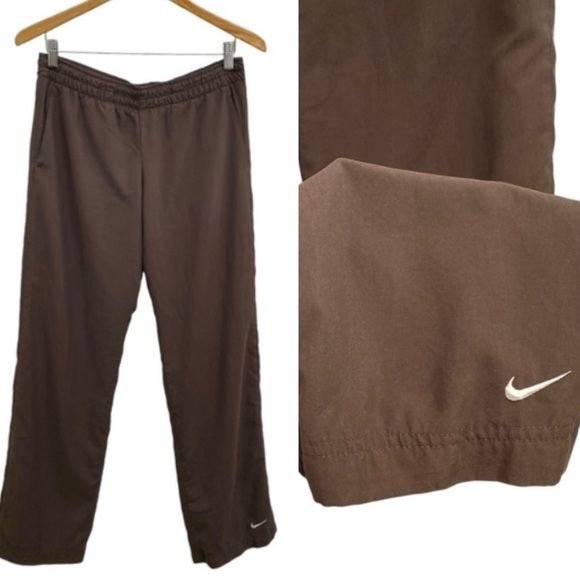 Nike 90's Vintage Brown Straight Leg Track Pants Size Small - Picture 1 of 11